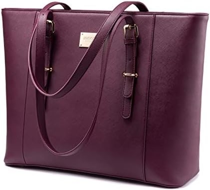 Lovevook laptopzak voor vrouwen, gestructureerde leer computerzak, professionele werktas, leraar/advocaat keuze,