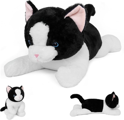 27 inch Kat Gewichte knuffeldieren, Cuddly Gewichte Kat Plush Kussen Reuzen Plushie Ideaal cadeau voor volwassenen en kinderen