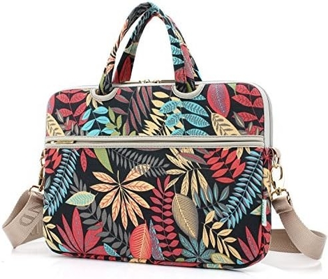 Red Bohemia Patten Waterdicht Laptop Schouder Boodschapper Tas Hoesje Hoesje voor 12 inch 13.3 inch Laptop
