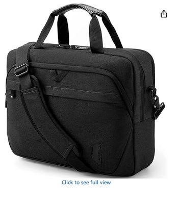 Laptop Bag, 15.6 Inch Briefcase Men, Lockable Computer Bag Work Bag, Water-Repellent Shoulder Messenger Bag Travel Office Business