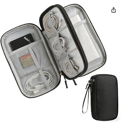 Reisopbergdoos - Hard EVA Beschermhoes voor Mobiele Powerbank, Oplader, Kabel, Telefoon en Accessoires - Draagbare Opbergtas voor Vliegtuig, Zakenreis, Huisdecoratie