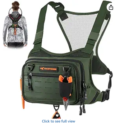 Waterbestendige visborstpakket; viszak voor mannen. EVA Zip-Down werkstation, MOLLE opslag, verstelbare borstbanden en veelzijdig multifunctionele opslagsysteem.
