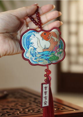 Dun HUANG JADE RABBIT ROTATABLE FRIDGE MAGNET