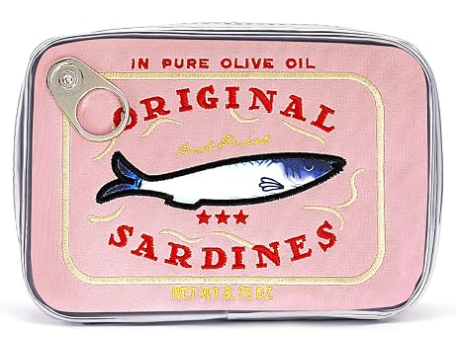 Cessfle Blik Sardines Make-up Tas, Grappige Sardine Blik Vis Cosmetische Tas, Creatieve Leuke Make-up Tas Kawaii Potlood Etui Pouch, Coquette Make-up Pouch voor Vrouwen