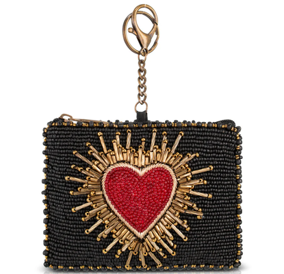 Affection Coin Purse Key ring and easy open trigger hook Beaded coin small bags