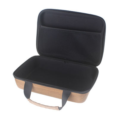 Stofdichte Schokbestendige het Leeroppervlakte van EVA Storage Case Wood Grain Pu