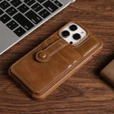 Van de het Geval Slanke Premie van iPhone 13 Promax compatible vegan leather phone Klassieke de Luxe Elegante Dunne Dekking