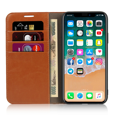 Iphone 13 Pu het Geval van de Leertelefoon, het Geval van de het Leerportefeuille van Samsung S8