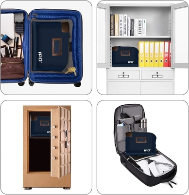 Waterdichte zak met slot en twee sleutels, 11 x 8,6 inch, Canvas Documentenzak, Geldbank Inlegzak met Zipper,