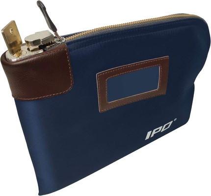 Waterdichte zak met slot en twee sleutels, 11 x 8,6 inch, Canvas Documentenzak, Geldbank Inlegzak met Zipper,