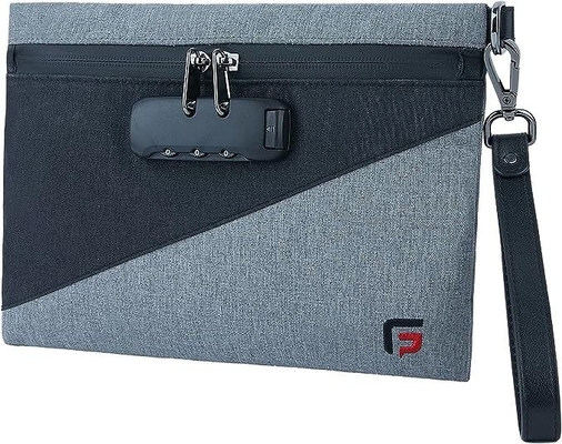 Geurbestendige zakken met combinatie slot, koolstof bekleed geurbestendige zak 10,2 x 7,2 inch Medische vergrendeling reiszak opslag