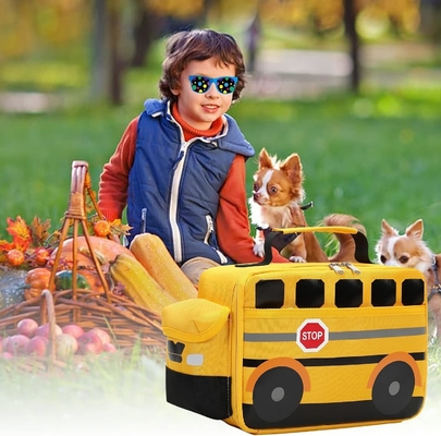 Lunchbox voor kinderen jongens meisjes school lunchzakjes herbruikbare koeler thermische maaltijd Tote voor picknick (gele schoolbus)