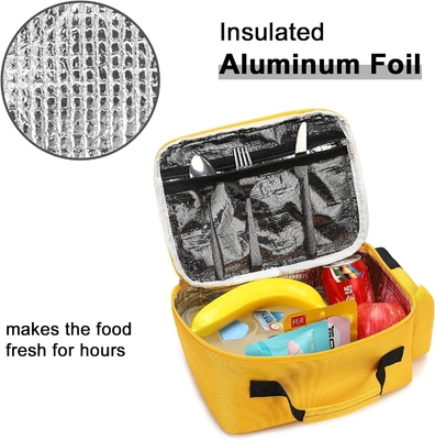 Lunchbox voor kinderen jongens meisjes school lunchzakjes herbruikbare koeler thermische maaltijd Tote voor picknick (gele schoolbus)