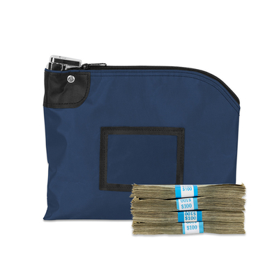 Laminated NYLON LOCKING DEPOSIT BAGS - 10W X 8H - Klaar voor verzending