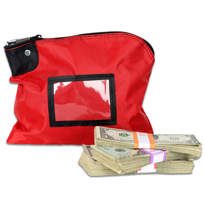 Laminated NYLON LOCKING DEPOSIT BAGS - 10W X 8H - Klaar voor verzending