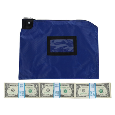 Laminated NYLON LOCKING DEPOSIT BAGS - 15W X 11H - Klaar voor verzending
