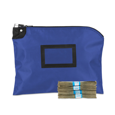 Laminated NYLON LOCKING DEPOSIT BAGS - 15W X 11H - Klaar voor verzending