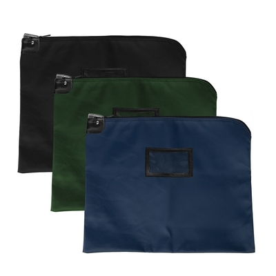 Laminated NYLON HIPAA LOCKING COURIER BAGS WITH CARDHOLDER - 19W X 15H - Klaar voor verzending