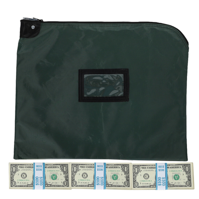 Laminated NYLON HIPAA LOCKING COURIER BAGS WITH CARDHOLDER - 19W X 15H - Klaar voor verzending