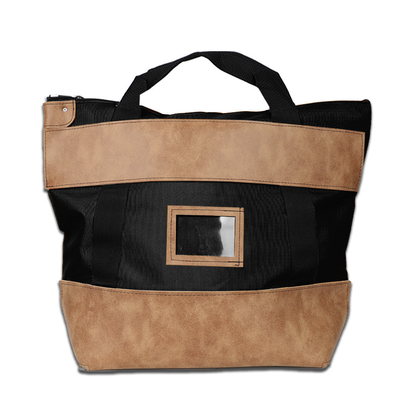 1000d Nylon met leer vergrendeling Koerier Banktas - 22w X 18h X 7d - Op bestelling