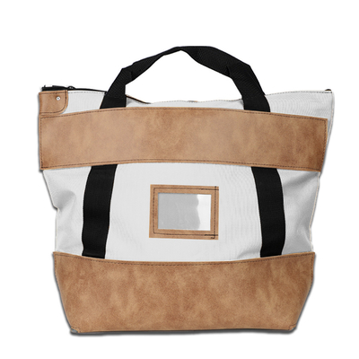 1000d Nylon met leer vergrendeling Koerier Banktas - 22w X 18h X 7d - Op bestelling