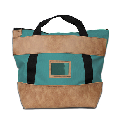 1000d Nylon met leer vergrendeling Koerier Banktas - 22w X 18h X 7d - Op bestelling