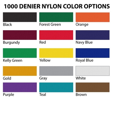 1000d Nylon met leer vergrendeling Koerier Banktas - 22w X 18h X 7d - Op bestelling