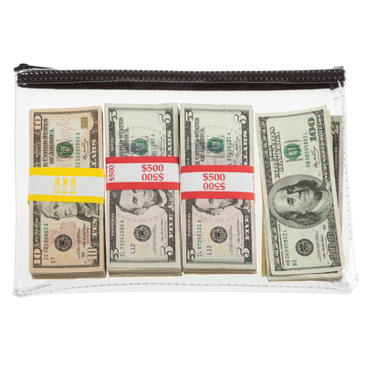 1-KLOR gedrukt - CLARE VINYL ZIPPER BAG - 12W X 8H - QUICK-SHIP