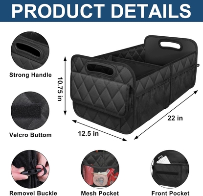Auto kofferbak organisator voor SUV, auto organisatoren en opslag met 6 zakken, auto accessoires voor vrouwen/mannen 50L waterdicht
