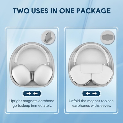 Smart Case voor Apple AirPods Max ondersteunt slaapmodus, harde organisator draagbare vervoerbare reisdek opslagzak