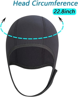 2.5mm Neoprene duikpet Surfpet,duikhoed,Thermal wetsuit hoed cap met kin riem,Winddicht cap voor surfen kajak Raf