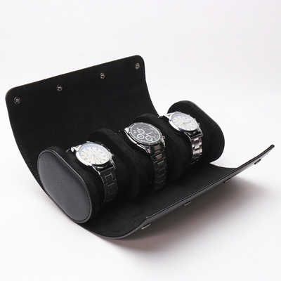 EXPLOSIVE VERKOOP CYLINDER PU LEER DRIJEN Display VAN REIS MULTIFUNCTIONELE opslag verpakking horloge doos