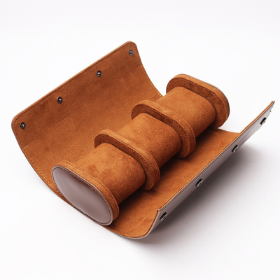 EXPLOSIVE VERKOOP CYLINDER PU LEER DRIJEN Display VAN REIS MULTIFUNCTIONELE opslag verpakking horloge doos