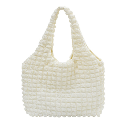 Nieuwe vrouwelijke wolk puff bloem schouder tas vrouwelijke zomer doek eenvoudige handtas