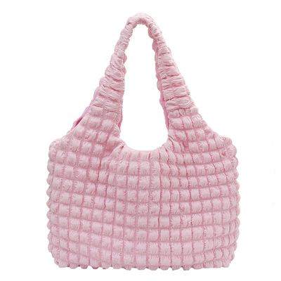 Nieuwe vrouwelijke wolk puff bloem schouder tas vrouwelijke zomer doek eenvoudige handtas