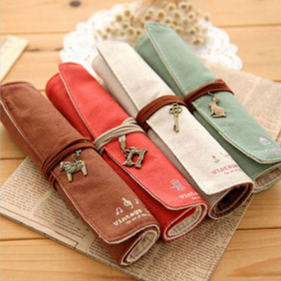 FREESHE AND FASHIONABLE grote capaciteit pen tas potlood hoesje eenvoudig creatief junior middelbare school mannen en vrouwen canvas potlood
