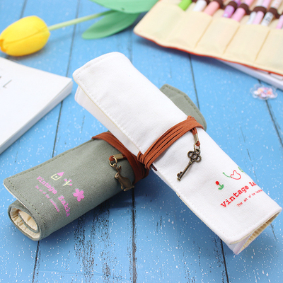 FREESHE AND FASHIONABLE grote capaciteit pen tas potlood hoesje eenvoudig creatief junior middelbare school mannen en vrouwen canvas potlood