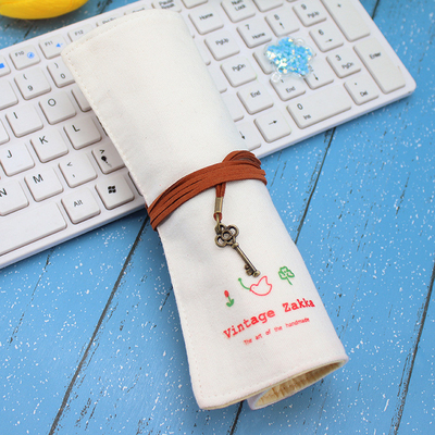 FREESHE AND FASHIONABLE grote capaciteit pen tas potlood hoesje eenvoudig creatief junior middelbare school mannen en vrouwen canvas potlood