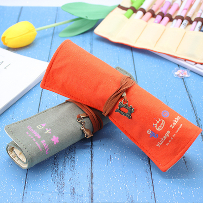 FREESHE AND FASHIONABLE grote capaciteit pen tas potlood hoesje eenvoudig creatief junior middelbare school mannen en vrouwen canvas potlood