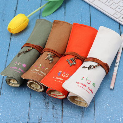 FREESHE AND FASHIONABLE grote capaciteit pen tas potlood hoesje eenvoudig creatief junior middelbare school mannen en vrouwen canvas potlood