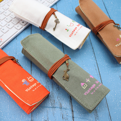 FREESHE AND FASHIONABLE grote capaciteit pen tas potlood hoesje eenvoudig creatief junior middelbare school mannen en vrouwen canvas potlood