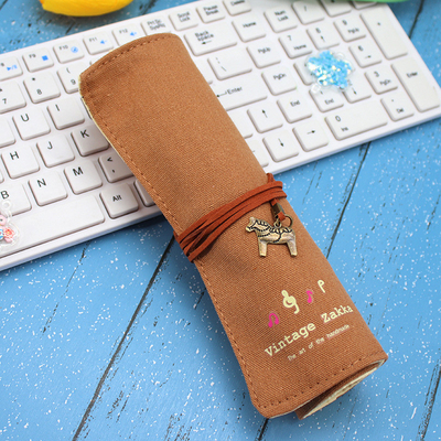 FREESHE AND FASHIONABLE grote capaciteit pen tas potlood hoesje eenvoudig creatief junior middelbare school mannen en vrouwen canvas potlood