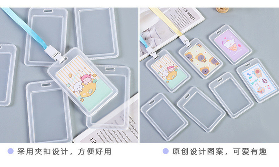 Transparante kaarthouder WERK CARD LANYARD RICE CARD NAAMTEG CAMPUS CARD STUDENT BUS SCHOOL CARD HOLDER Toegangskaart