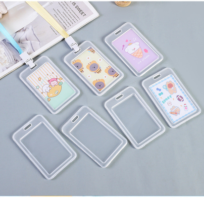 Transparante kaarthouder WERK CARD LANYARD RICE CARD NAAMTEG CAMPUS CARD STUDENT BUS SCHOOL CARD HOLDER Toegangskaart
