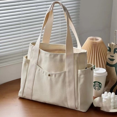 Canvas tas Tote uitgaan canvas alles-in-één werk hoge verschijning niveau pendelen grote capaciteit kunststudent enkele schouder
