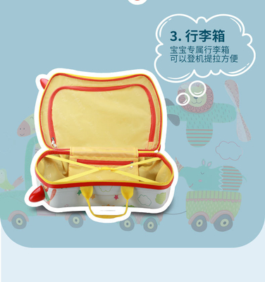 KINDERS MULTI-FUNCTIONALE TROLLEY BOX Nieuwe rijdende koffer MULTI-WHEEL cartoon baby koffer rijdend