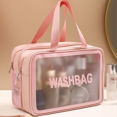 Grote capaciteit droog en nat scheiden make-up tas draagbare cosmetica voor vrouwen opslagtas 2024 nieuwe toiletzak reistas