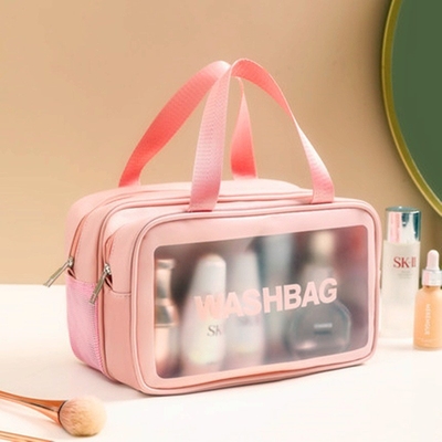 Grote capaciteit droog en nat scheiden make-up tas draagbare cosmetica voor vrouwen opslagtas 2024 nieuwe toiletzak reistas