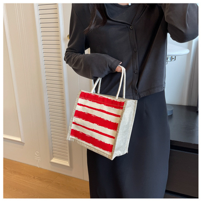 TOTE BAG CANVAS BAG CANVAS GIRL Nieuw gedrukt TOTE IN PORTABLE BENTO LUNCH BOX WERK