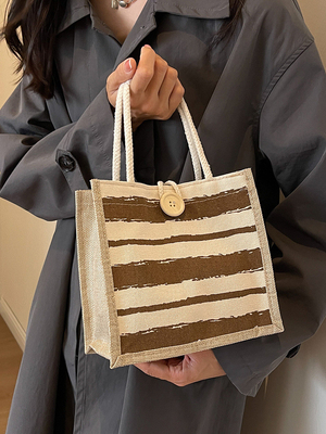 TOTE BAG CANVAS BAG CANVAS GIRL Nieuw gedrukt TOTE IN PORTABLE BENTO LUNCH BOX WERK